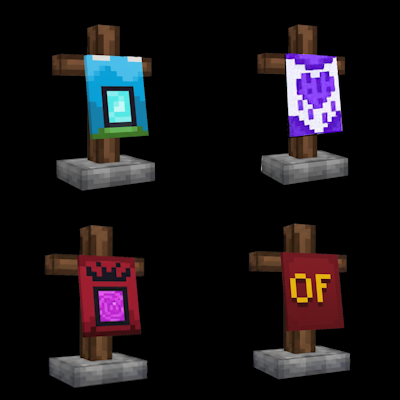 ZESTAW 4 Kluczy - Home, Purple Heart, Menace, OptiFine